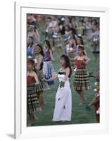 Maoris Perform Traditional Action Songs, Auckland, North Island, New Zealand-Julia Thorne-Framed Photographic Print