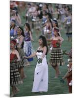 Maoris Perform Traditional Action Songs, Auckland, North Island, New Zealand-Julia Thorne-Mounted Photographic Print