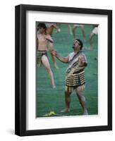 Maoris Perform Traditional Action Songs, Auckland, North Island, New Zealand-Julia Thorne-Framed Photographic Print