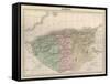 Map, Africa, Algeria C1850-AT Chartier-Framed Stretched Canvas