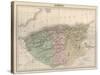 Map, Africa, Algeria C1850-AT Chartier-Stretched Canvas
