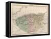 Map, Africa, Algeria C1850-AT Chartier-Framed Stretched Canvas