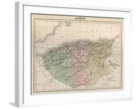 Map, Africa, Algeria C1850-AT Chartier-Framed Art Print