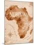 Map Africa Retro-anna42f-Mounted Art Print