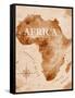 Map Africa Retro-anna42f-Framed Stretched Canvas