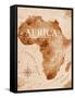 Map Africa Retro-anna42f-Framed Stretched Canvas