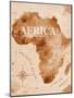 Map Africa Retro-anna42f-Mounted Art Print