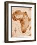 Map Africa Retro-anna42f-Framed Art Print