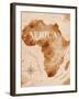 Map Africa Retro-anna42f-Framed Art Print