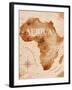 Map Africa Retro-anna42f-Framed Art Print