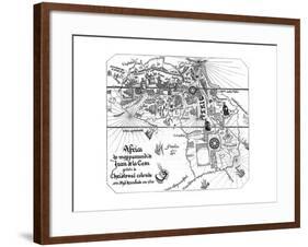 Map Africa-null-Framed Giclee Print