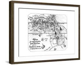 Map Africa-null-Framed Giclee Print