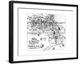 Map Africa-null-Framed Giclee Print