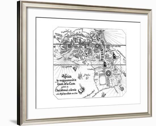 Map Africa-null-Framed Giclee Print