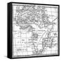 Map Africa-null-Framed Stretched Canvas