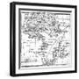 Map Africa-null-Framed Art Print