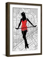 Map And Dance-NaxArt-Framed Art Print