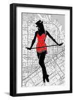 Map And Dance-NaxArt-Framed Art Print