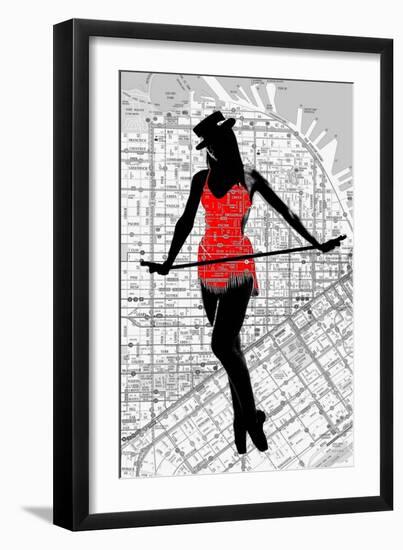 Map And Dance-NaxArt-Framed Art Print