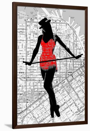 Map And Dance-NaxArt-Framed Art Print