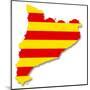 Map and Flag of Catalonia-MIPImages-Mounted Art Print
