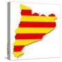 Map and Flag of Catalonia-MIPImages-Stretched Canvas