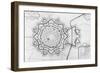 Map and Fortifications of Neuf-Brisach-null-Framed Giclee Print
