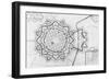 Map and Fortifications of Neuf-Brisach-null-Framed Giclee Print