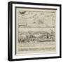 Map and Illustration Showing the Battle of Rymnik-null-Framed Giclee Print