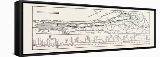 Map and Profile of the New Aqueduct-null-Framed Stretched Canvas