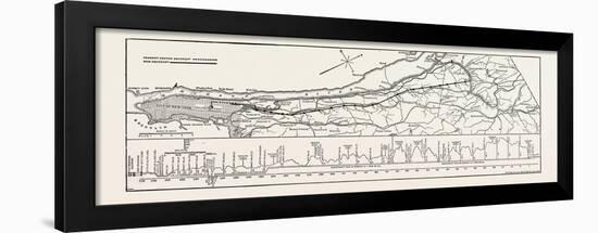 Map and Profile of the New Aqueduct-null-Framed Giclee Print