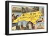 Map and Scenes of North Carolina-null-Framed Art Print