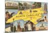 Map and Scenes of North Carolina-null-Mounted Premium Giclee Print