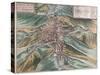 Map and View of Perugia from Civitates Orbis Terrarum-null-Stretched Canvas