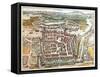 Map and View of Szczecin from Civitates Orbis Terrarum-null-Framed Stretched Canvas