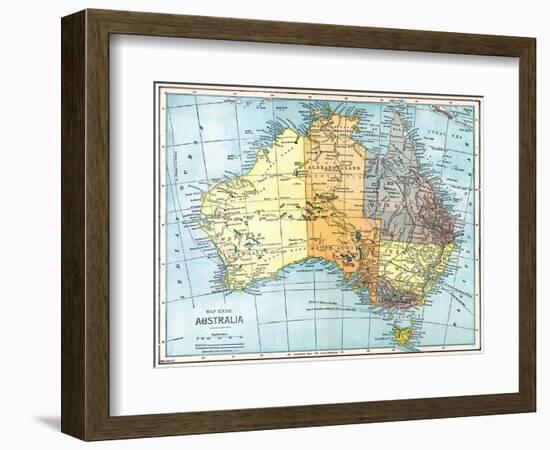 Map: Australia, C1890-null-Framed Giclee Print