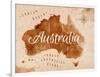 Map Australia Retro-anna42f-Framed Art Print