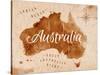 Map Australia Retro-anna42f-Stretched Canvas