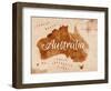 Map Australia Retro-anna42f-Framed Art Print