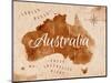 Map Australia Retro-anna42f-Mounted Art Print