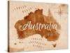 Map Australia Retro-anna42f-Stretched Canvas