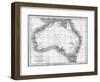 Map Australia-null-Framed Art Print