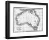 Map Australia-null-Framed Art Print
