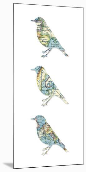 Map Birds-Sasha Blake-Mounted Giclee Print