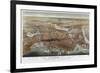 Map: Boston, c1873-Currier & Ives-Framed Giclee Print