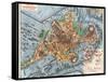 Map: Boston, c1880-Justin Winsor-Framed Stretched Canvas