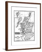 Map, Britain, Scotland-null-Framed Giclee Print