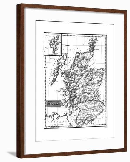 Map, Britain, Scotland-null-Framed Giclee Print