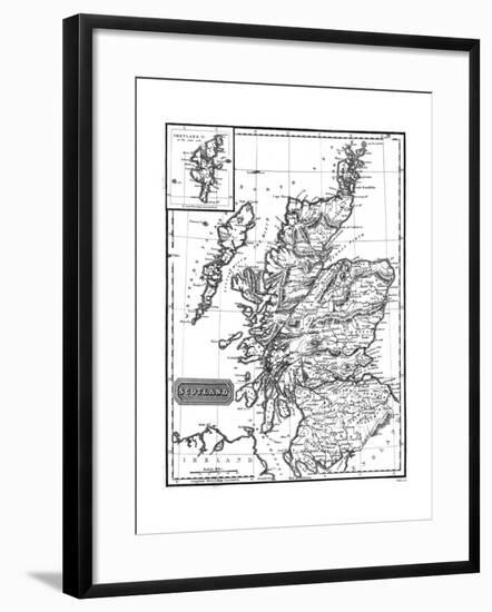 Map, Britain, Scotland-null-Framed Giclee Print