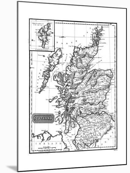 Map, Britain, Scotland-null-Mounted Giclee Print